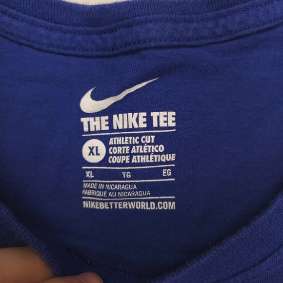 NIke Chicago Cubs Baseball Short Sleeve Graphic T Shirt Mens Size XL Blue - Picture 3 of 9